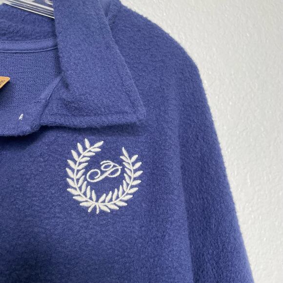 PINK Victoria’s Secret Sweater Size XXL Reverse Fleece Cropped Polo Sweatshirt - Picture 11 of 13